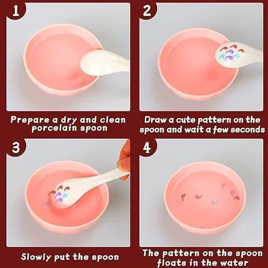 DIY Floating Whiteboard Marker With Creative Spoon (12 Colours).