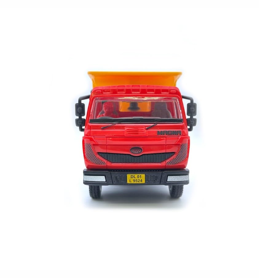 Centy Dig & Build Magna Truck Series Tipper Truck Pull Back Action Toy | Construction Dump Truck for Kids Age 3+ | Red Cab | BGX