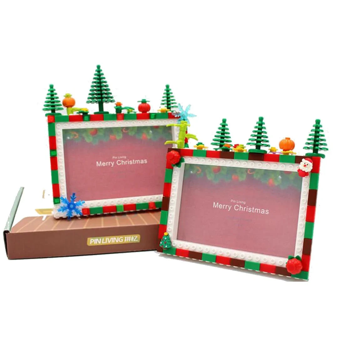 Building Blocks Photo Frame (4" x 6") with Figures and Blocks – Perfect for Gifting and Display! - Jaiman Toys