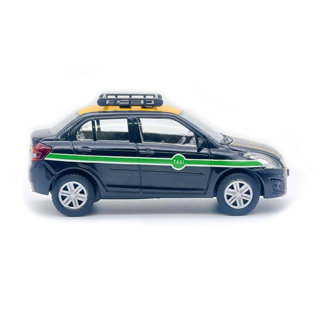 Centy Public Commuters Urban Taxi Twin-Tone Cab Pull Back Toy Car – Black Taxi Model for Kids 3+ Years