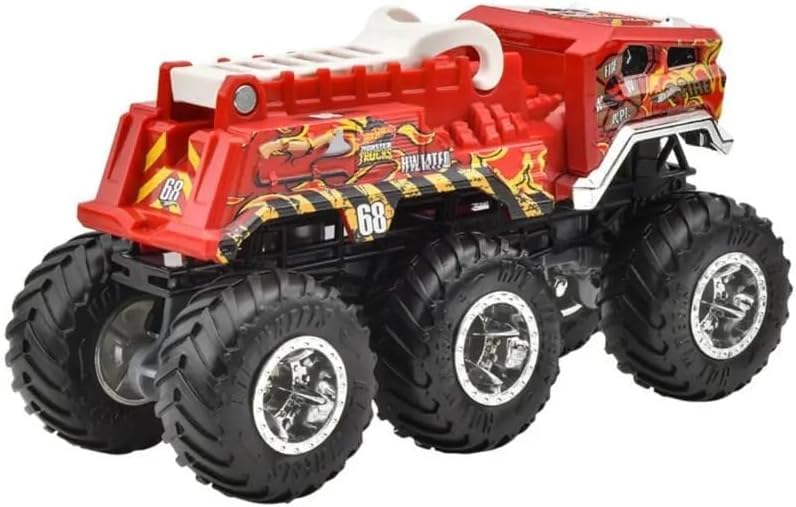 Hot Wheels Monster Trucks Big Rigs 5 Alarm β Fire Truck Monster Vehicle Toy