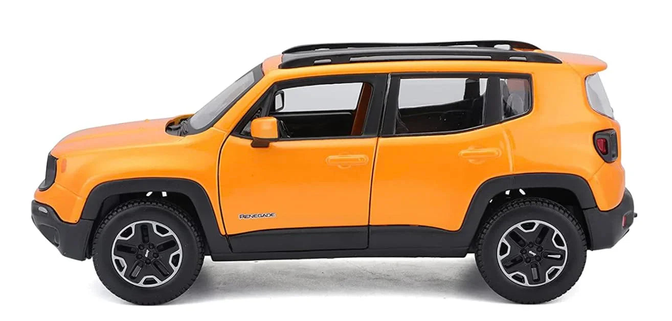 Maisto 1:24 Scale Die‑Cast Model – 2017 Jeep Renegade SUV (Metallic Orange with Black Roof, Special Edition) - Jaiman Toys