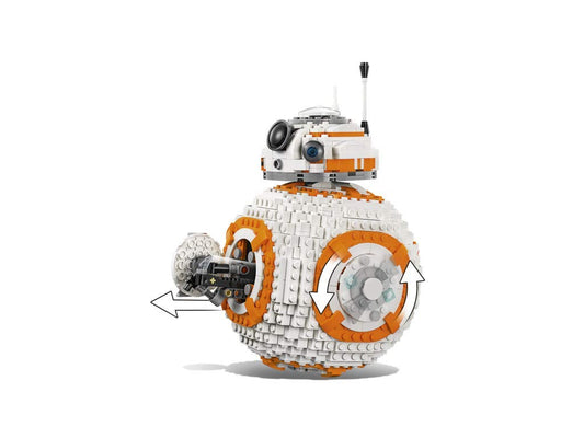 LEGO Star Wars 75187 BB-8 Astromech Droid Building Set with Rotating Head, Opening Hatch & Display Stand – 1106 Pieces Collectible Model for Kids & Star Wars Fans