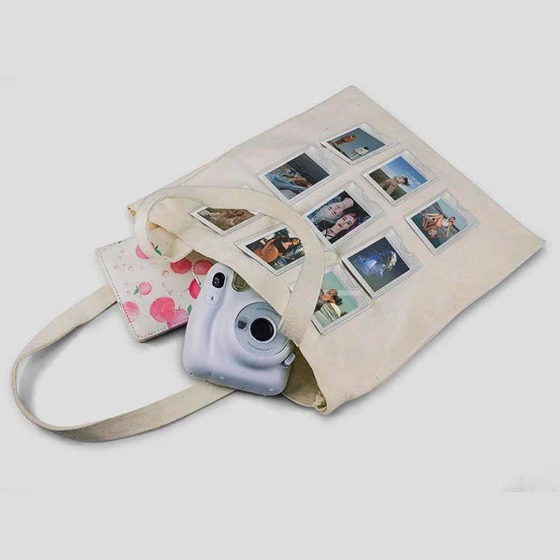 Fujifilm Instax Mini 11 Instant Camera + 20 Photo Shots + Photo Hanging 1 Set + Photo Stickers 1 Set + Carrying Case + Custome Photo Tote Bag - Charcoal Grey - Jaiman Toys