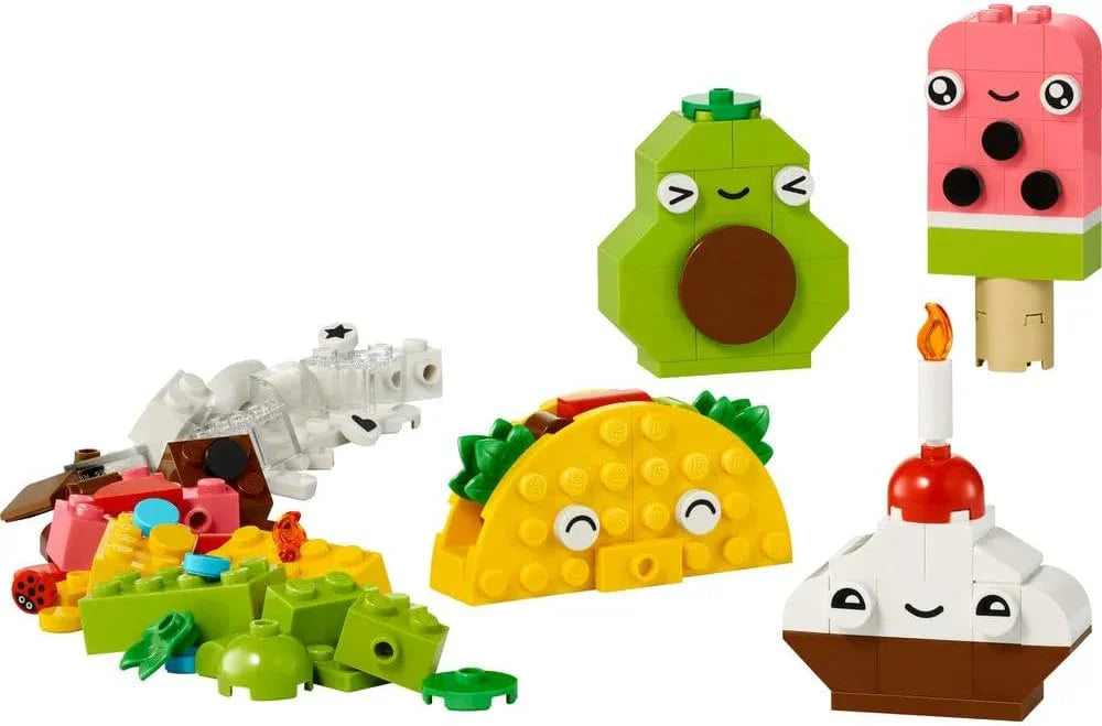 LEGO Classic 11039 Creative Food Friends Playset, Creative Role-Play Toy for Boys and Girls, Assorted Bricks to Build a Cupcake, Ice Cream, Avocado & Taco, Building Set for Kids Aged 4 and Over