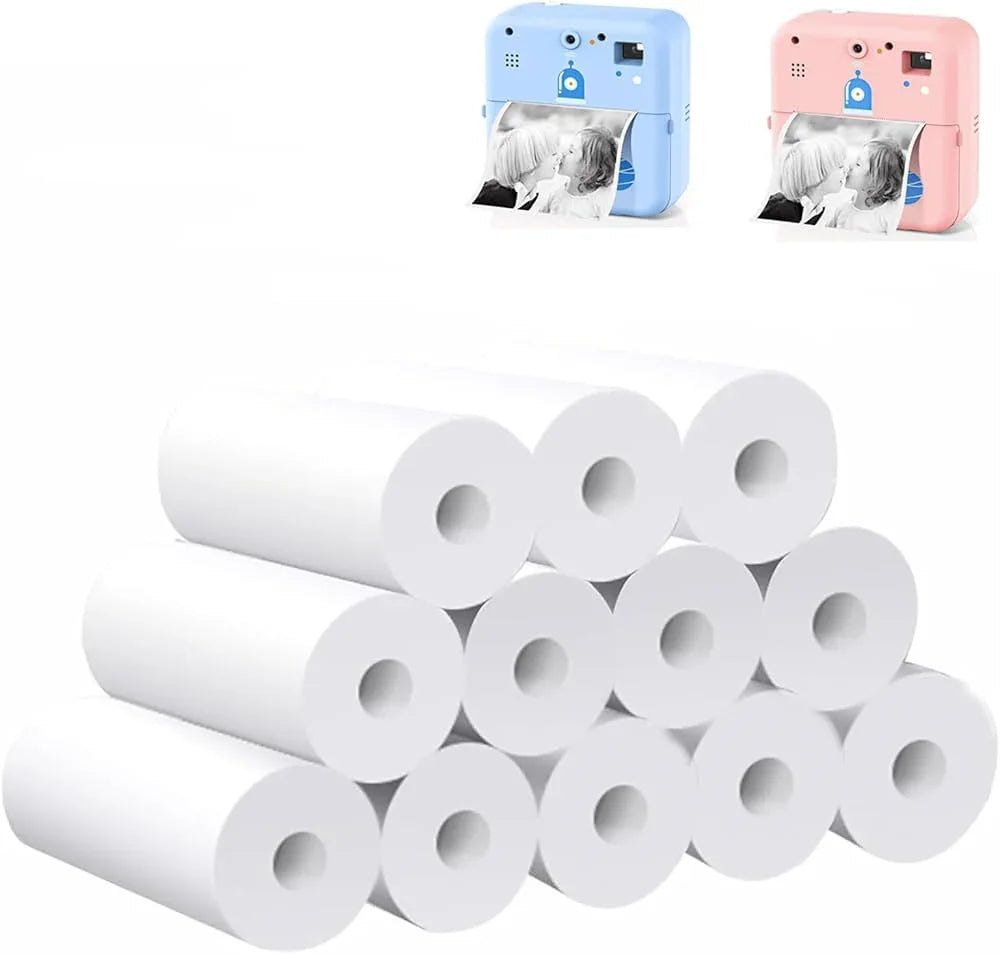 Thermal Paper - 10 Paper Rolls for Kids Instant Print Camera, HD Printing Receipt Paper - Jaiman Toys