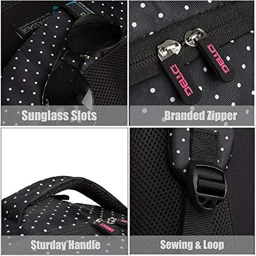 DTBG Laptop Backpack 15.6" Water Resistant (Black with Pink Dots) - Jaiman Toys