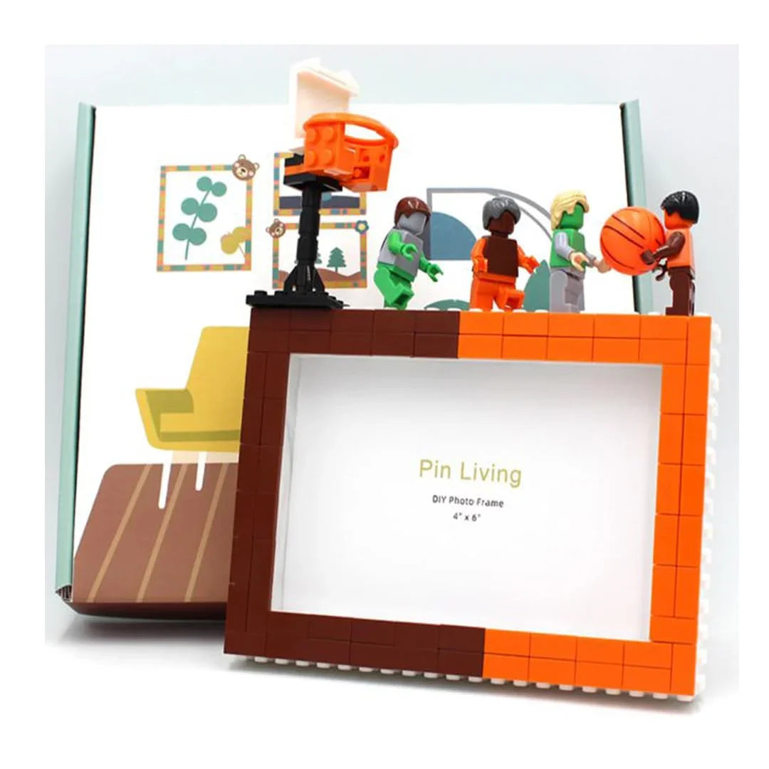 Building Blocks Photo Frame (4" x 6") with Figures and Blocks – Perfect for Gifting and Display! - Jaiman Toys