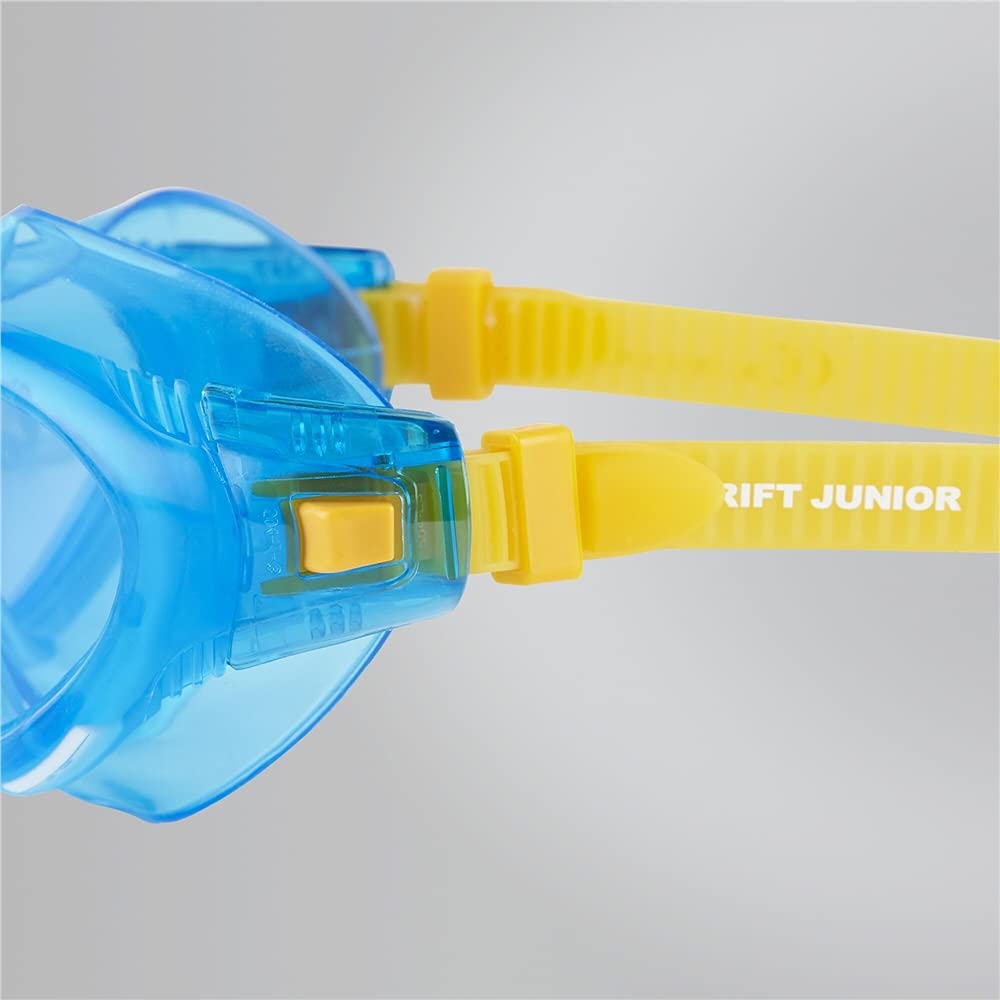 Speedo Unisex Kids Rift Tint-Lens Swim Goggles – Blue & Orange | Ages 6–14 | Anti-Fog & UV Protection
