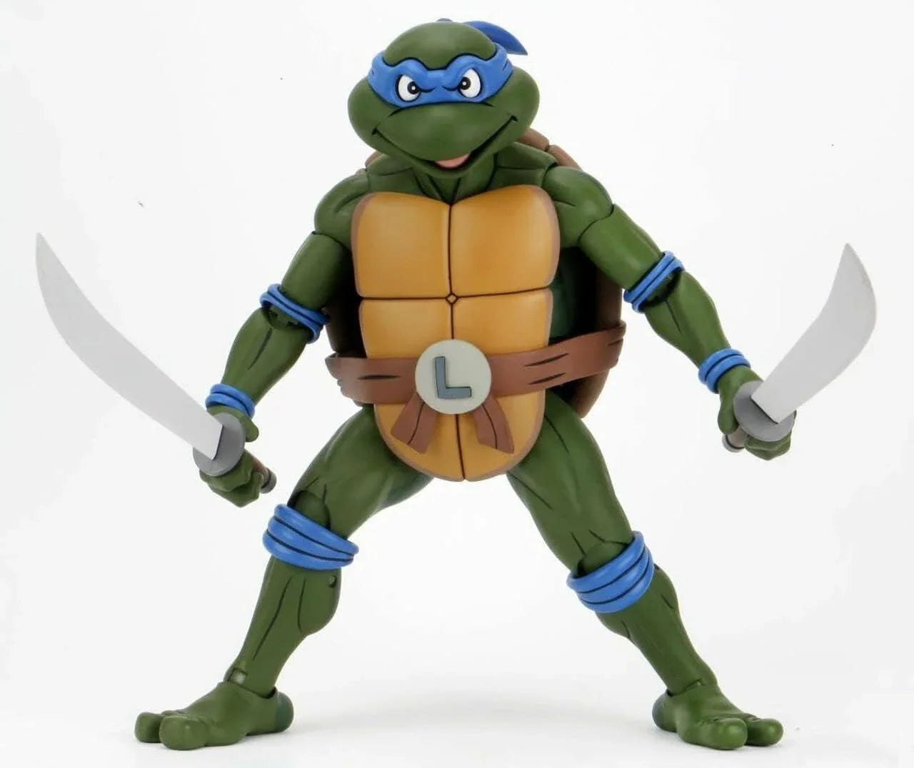 NECA Teenage Mutant Ninja Turtles Cartoon Leonardo 18" 1/4 Scale Action Figure - Jaiman Toys