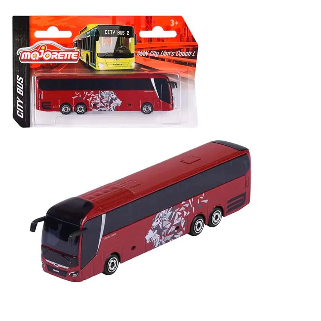 Majorette City Bus Toy – Single Pack Freewheel Bus with Metal Suspension (13 cm) - Jaiman Toys
