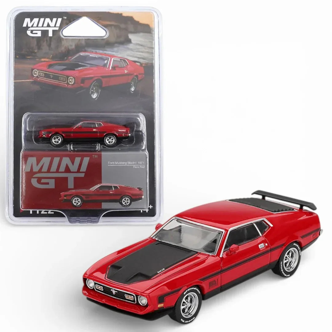 Mini GT 1:64 Scale Ford Mustang Mach 1 1971 Race Red Die-Cast