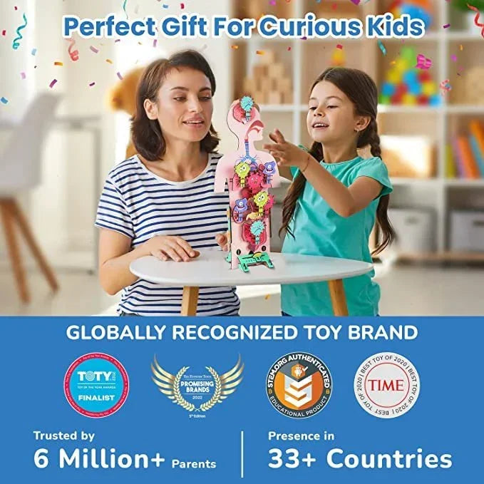 Smartivity Human Body STEM DIY Fun Toys for Kids 6 to 12, 20 Cards Learn About Organs, Functions, Health & Diet, Best Gift Toy for Boys & Girls Age 6-8-10-12, Science Toy, Educational Based Activity Game - Jaiman Toys