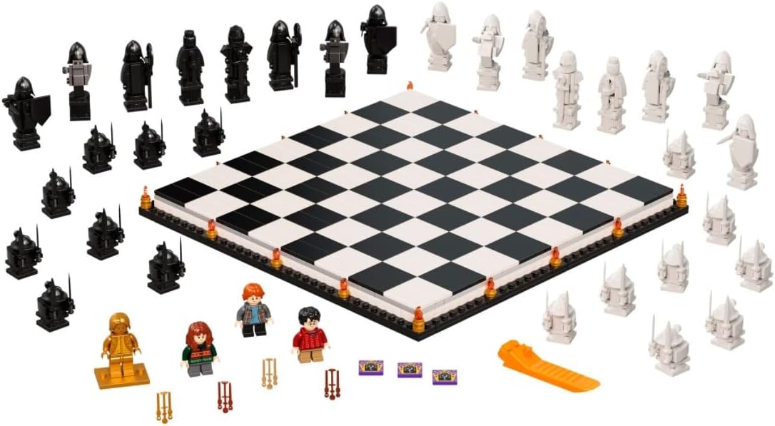 LEGO Harry Potter 76392 Hogwarts: Magic Chess Building Kit (876 Pcs),Multicolor