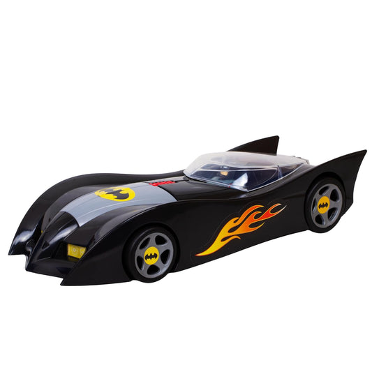 Funskool 1:12 Scale DC Classic Batmobile Collectible Toy Car with Manual Missile Launcher & Free 4-Inch Batman Action Figure for Kids Ages 4+ – Black