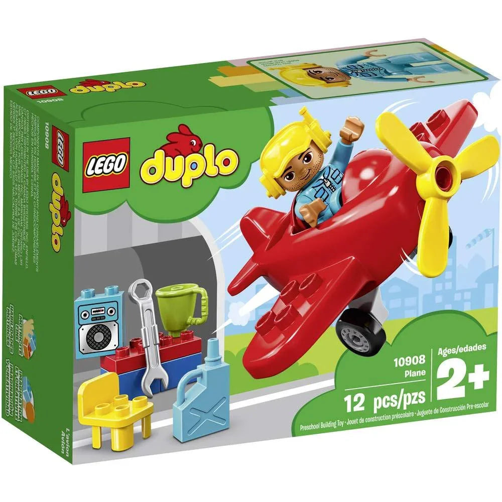 LEGO 10908 Duplo Plane (12 Pcs) – Educational Building Blocks Set for Kids 2–5 Years