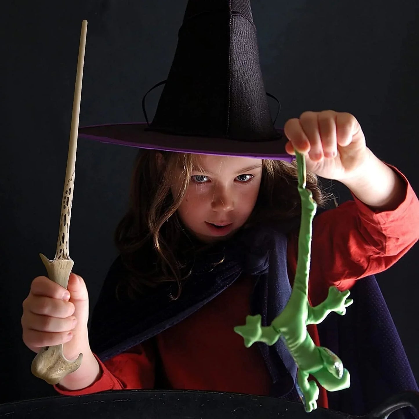 Classic Handcrafted Voldemort Wand with LED Light, 35 cm Wizard Stick Collectible for Cosplay Fans - Jaiman Toys