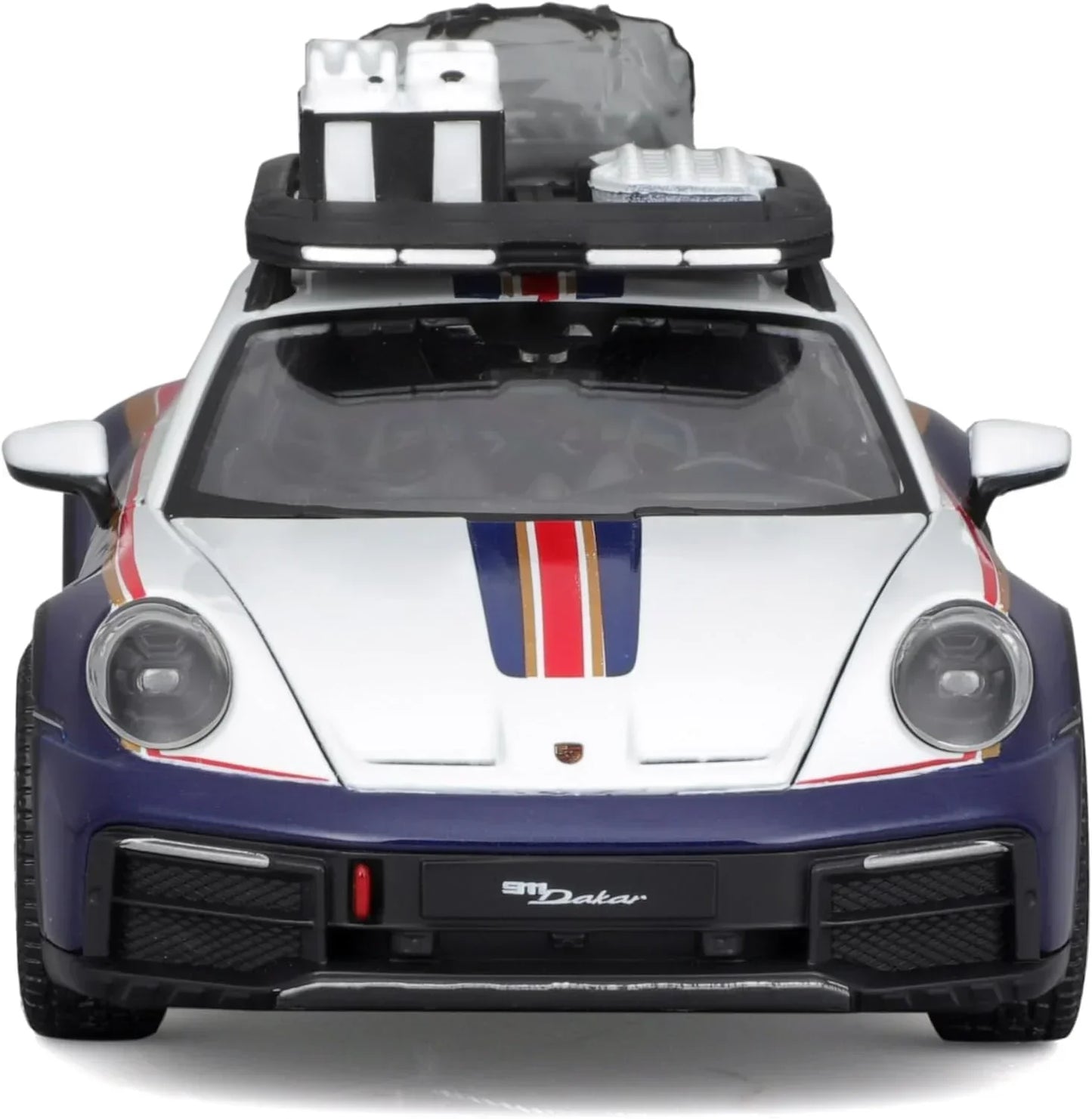 Bburago - 1/24 Scale Model Compatible with Porsche 911 992N # 953 Dakar Rally Racing Car Model 2023 (Blue) - Jaiman Toys