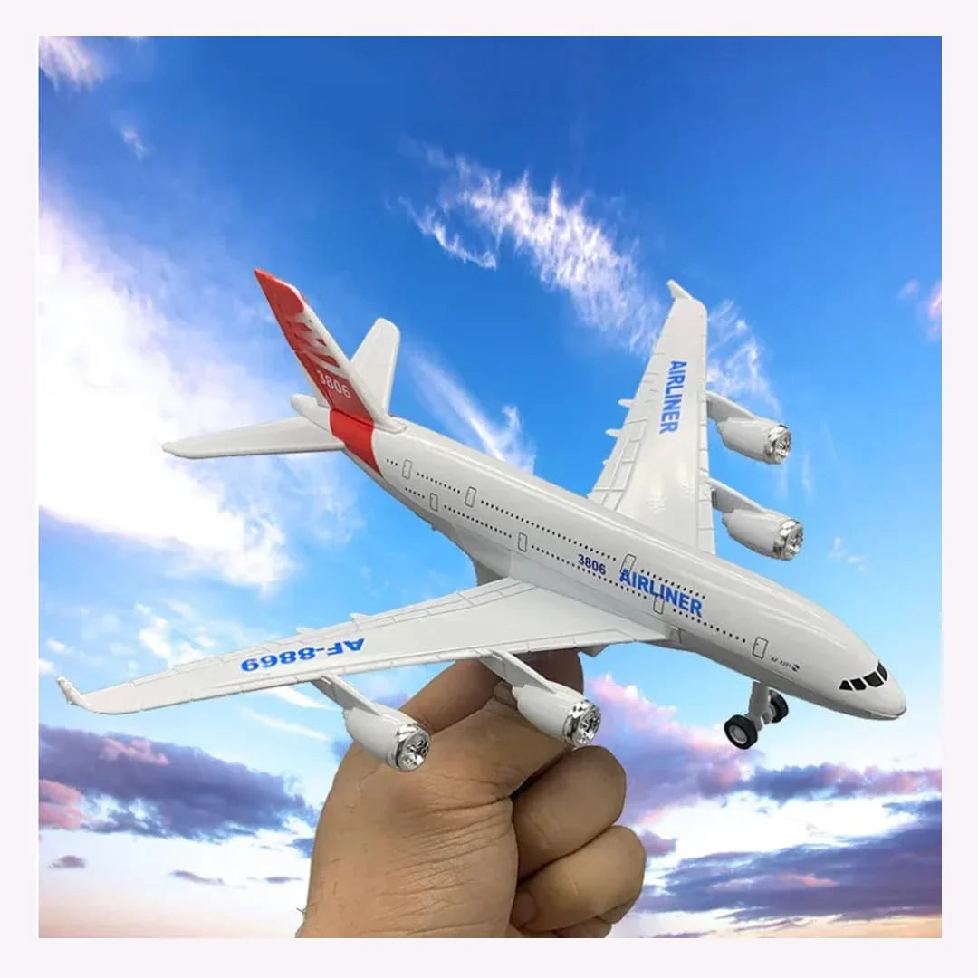 Breatoi! Aeroplane Scale Model: Airlinner Pull Back Model Plane Toy (Colours May Assorted) - Jaiman Toys