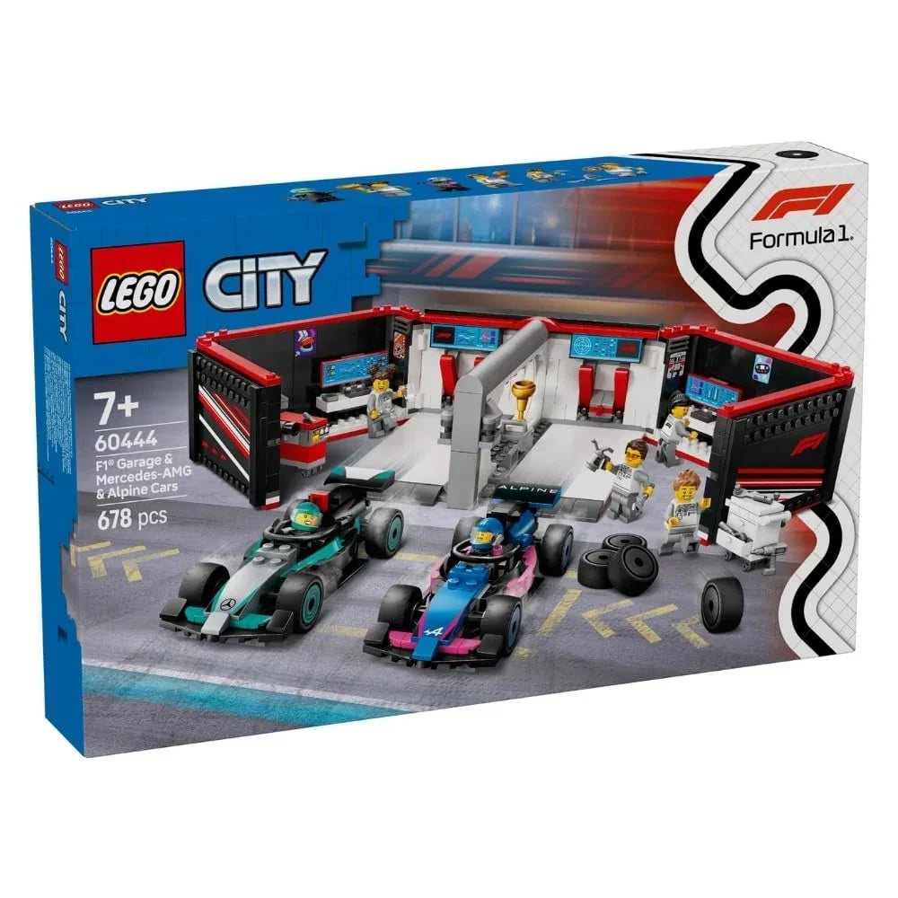 LEGO City F1 Garage & Mercedes-AMG & Alpine Cars Toy Playset 60444 Building Blocks Toys for 7+ Gift for Boys and Girls - Jaiman Toys