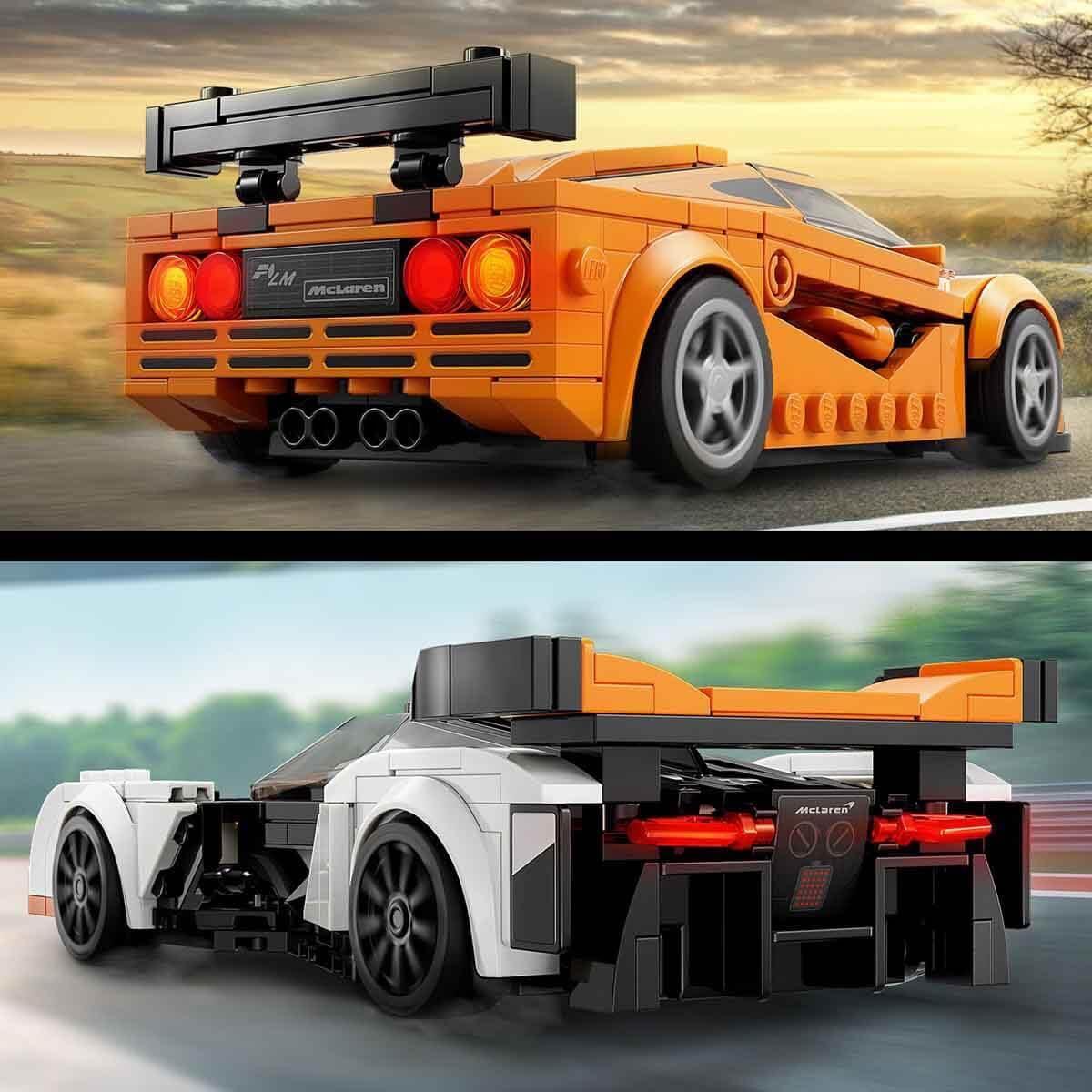 Lego Speed Champions McLaren Solus GT & McLaren F1 LM 76918, 2 Iconic Race Car Toys, Hypercar Model Building Kit, Collectible 2023 Set