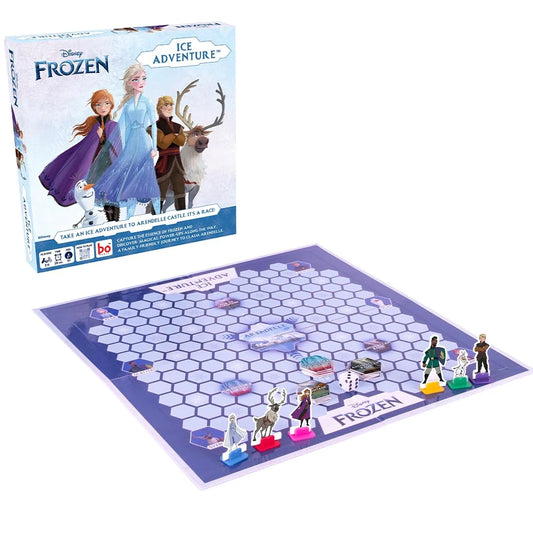 Disney Frozen Ice Adventure Board Game by BOL – Elsa, Anna, Olaf & Kristoff Family Racing Game for Kids Ages 5+ | 2–6 Players
