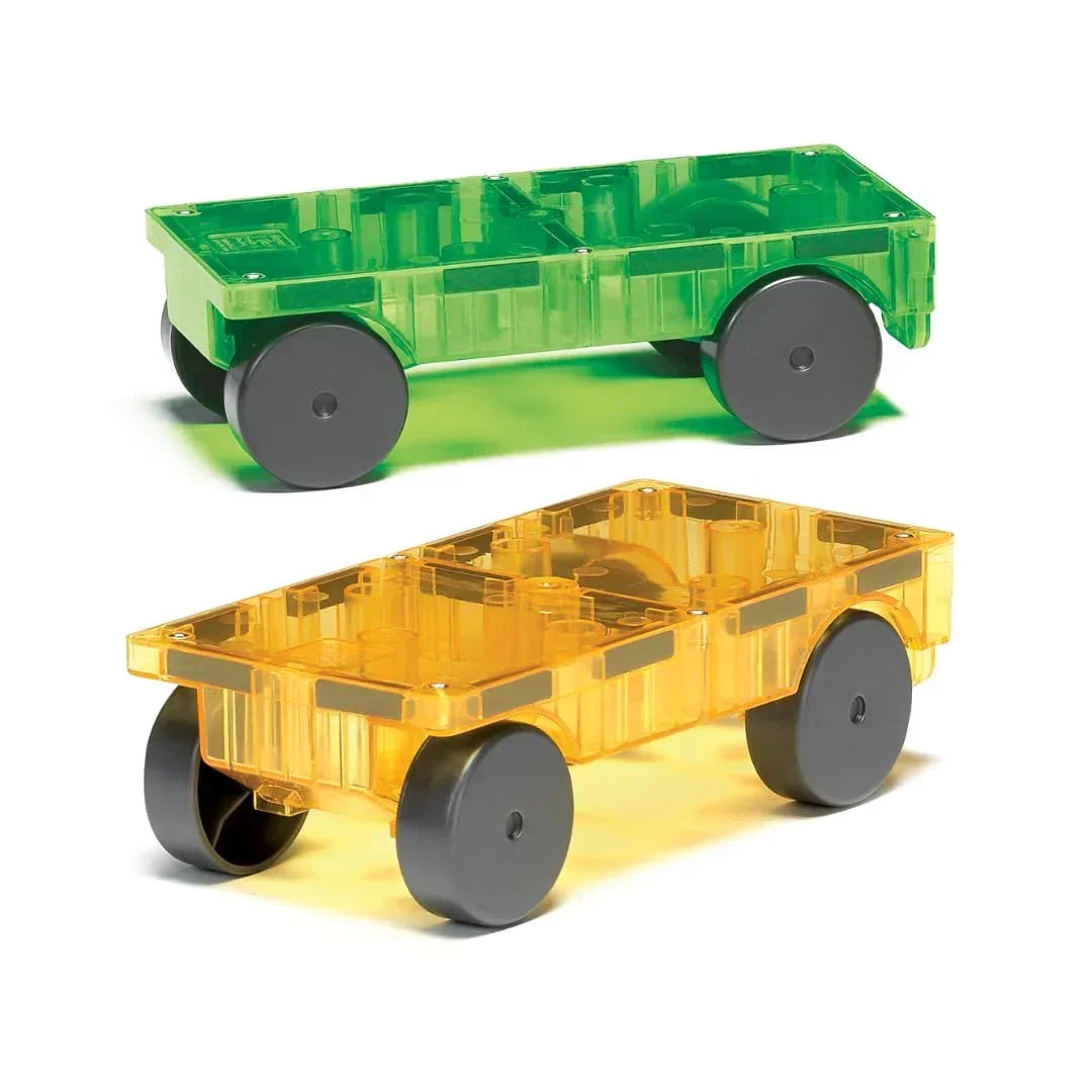 (Open Box) Magna Tiles 16022 Cars Expansion Set, Multi Color (2 Pieces) - Jaiman Toys