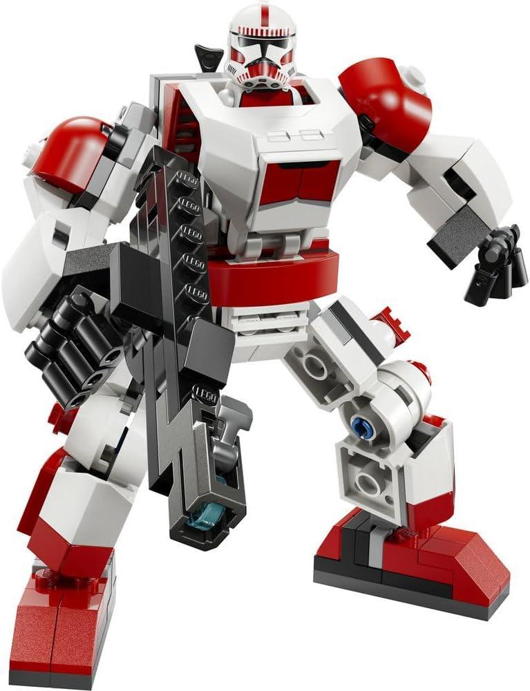LEGO Star Wars 75448 Clone Shock Trooper Mech Toy - Posable Action Figure w/Blaster Rifle & Minifigure - Collectible Gift for 6+ Year Old Boys & Fans