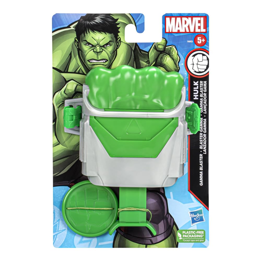 (Damaged Box) Marvel Hulk Gamma Smash Fist Launcher Toy | Super Hero Role Play Blaster for Kids 5+