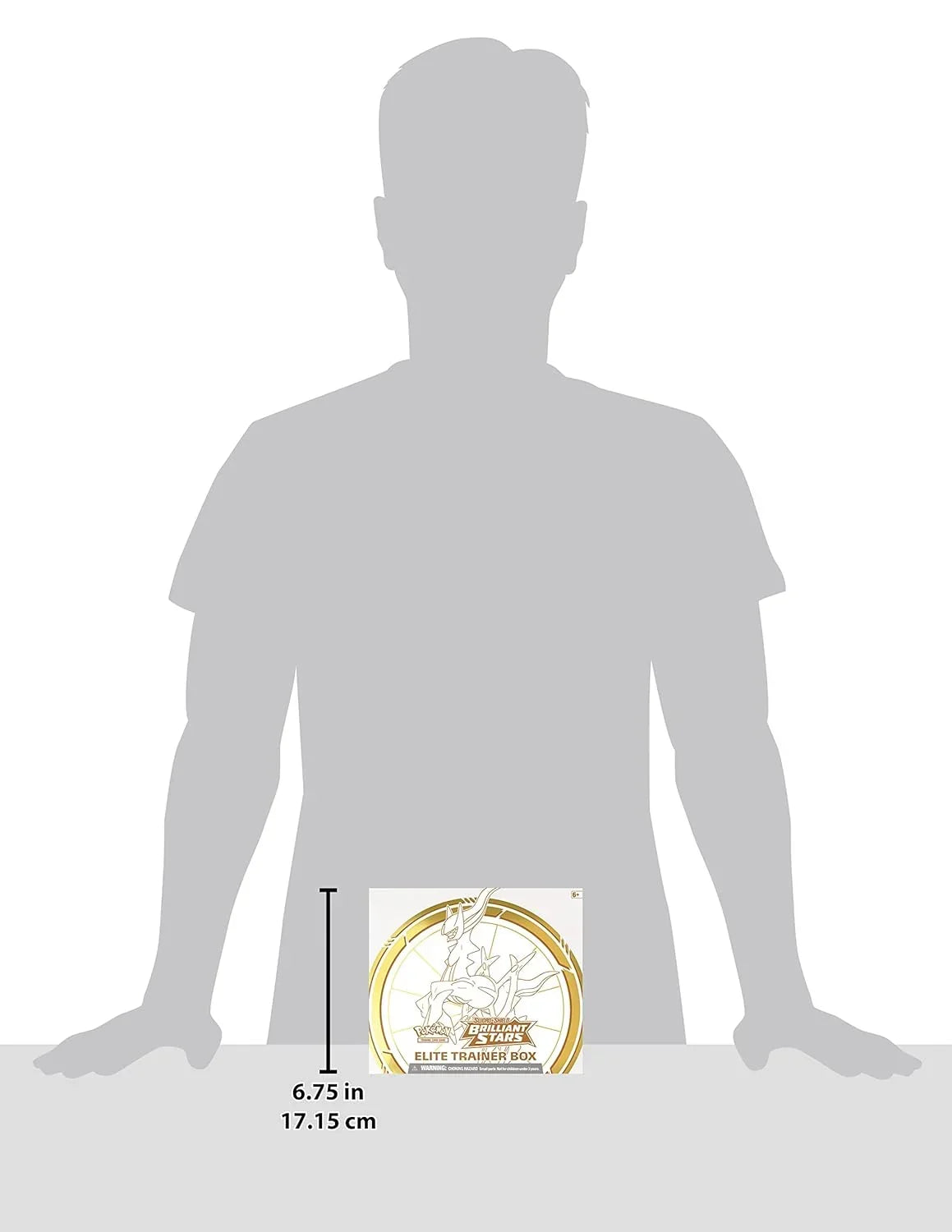 Original Pokémon TCG Sword & Shield: Brilliant Stars Elite Trainer Box – Arceus Edition, 8 Booster Packs, Official Pokémon ETB