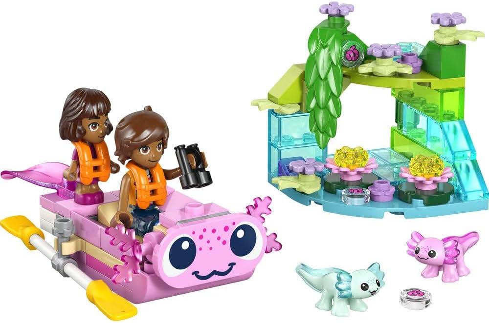 LEGO Friends 42681 Axolotl Adventure Boat Toy - incl. 2 Mini Dolls, 2 Cute Animal Figures, Plants, Flowers & Accessories - Birthday Gift for 5+ Year Old Girls