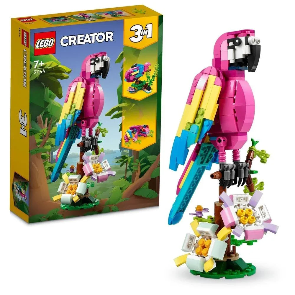 LEGO Creator Exotic Pink Parrot 31144 Building Toy Set (253 Pieces) - Jaiman Toys