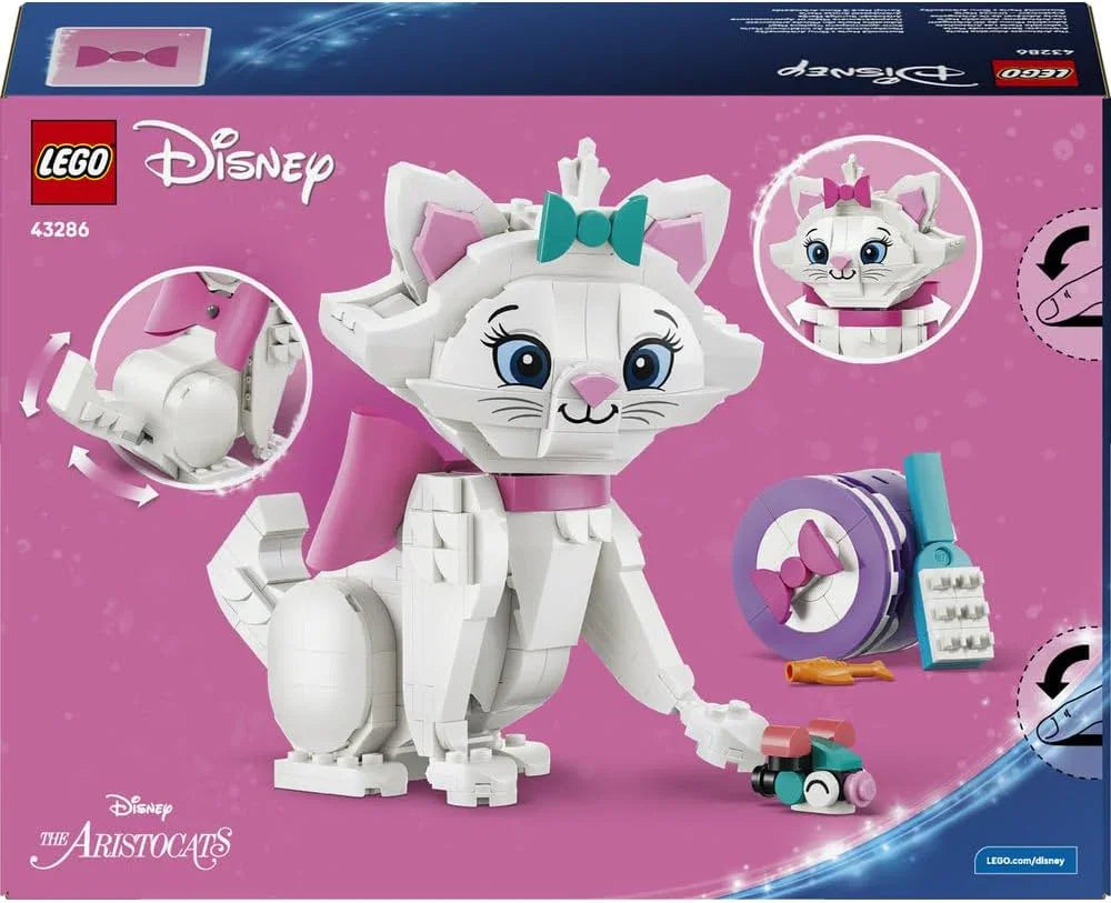 LEGO|Disney 43286 The Aristocats Adorable Marie - Toy Cat Animal Figure w/Accessories incl. a Textile Bow - DIY Bedroom Decor - Nostalgic Gift for 7+ Year Old Girls & Fans