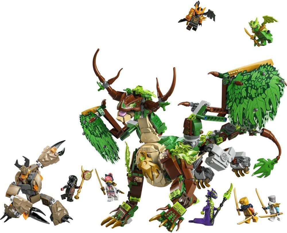 LEGO NINJAGO 71859 The Dragon of Life - Ninja Toy w/a Dragon Figure, Mini Monster Mech, 8 Minifigures and Swords - Birthday Gift for 8+ Year Old Boys & Fans