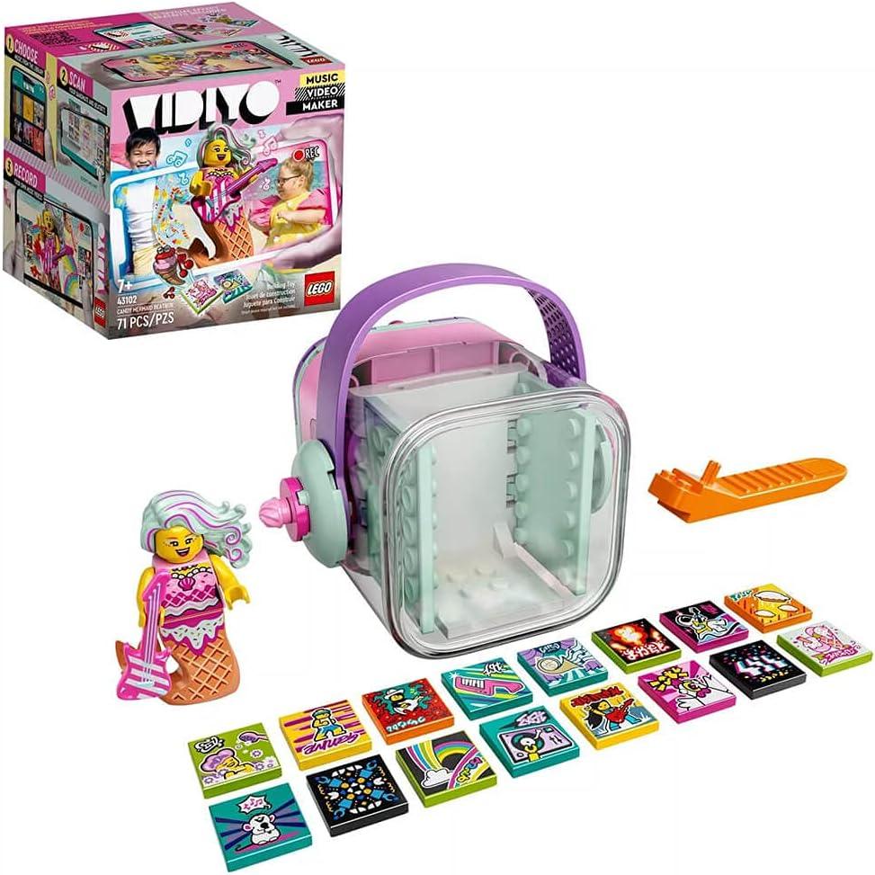( Box Damage ) LEGO VIDIYO Candy Mermaid Beatbox 43102 Building Kit with Minifigure; Creative kids will love producing pop music videos full of songs, dance moves, and effects. - Jaiman Toys