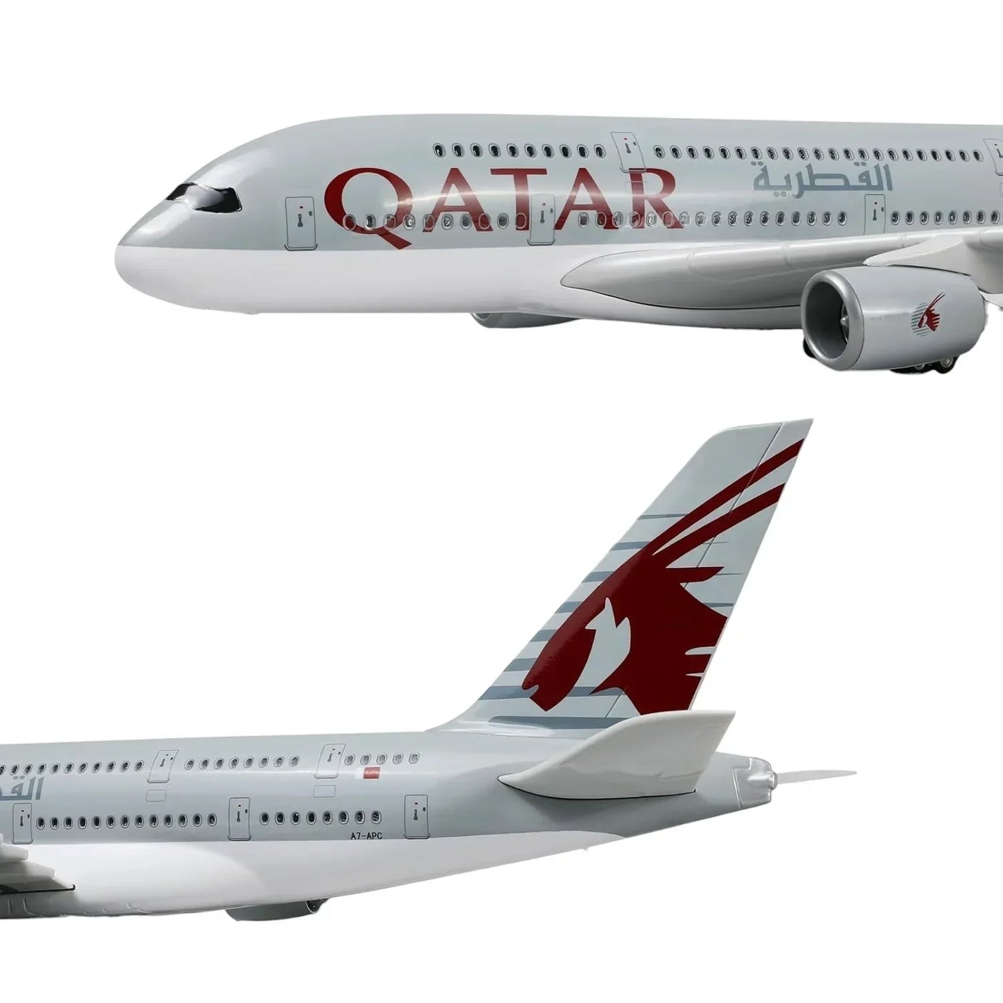 Diecast Aeroplane Display Display Model Airplane : A380 Qatar Airways 46 cm - Jaiman Toys