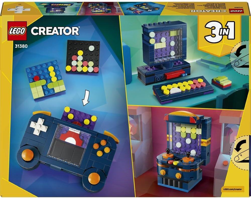 LEGO - 31380 Creator 3in1 Retro Gaming Console - Transforms into an Arcade Machine or Computer w/Keyboard & Mouse - Gamer Gift Idea for 8+ Year Old Boys & Girls