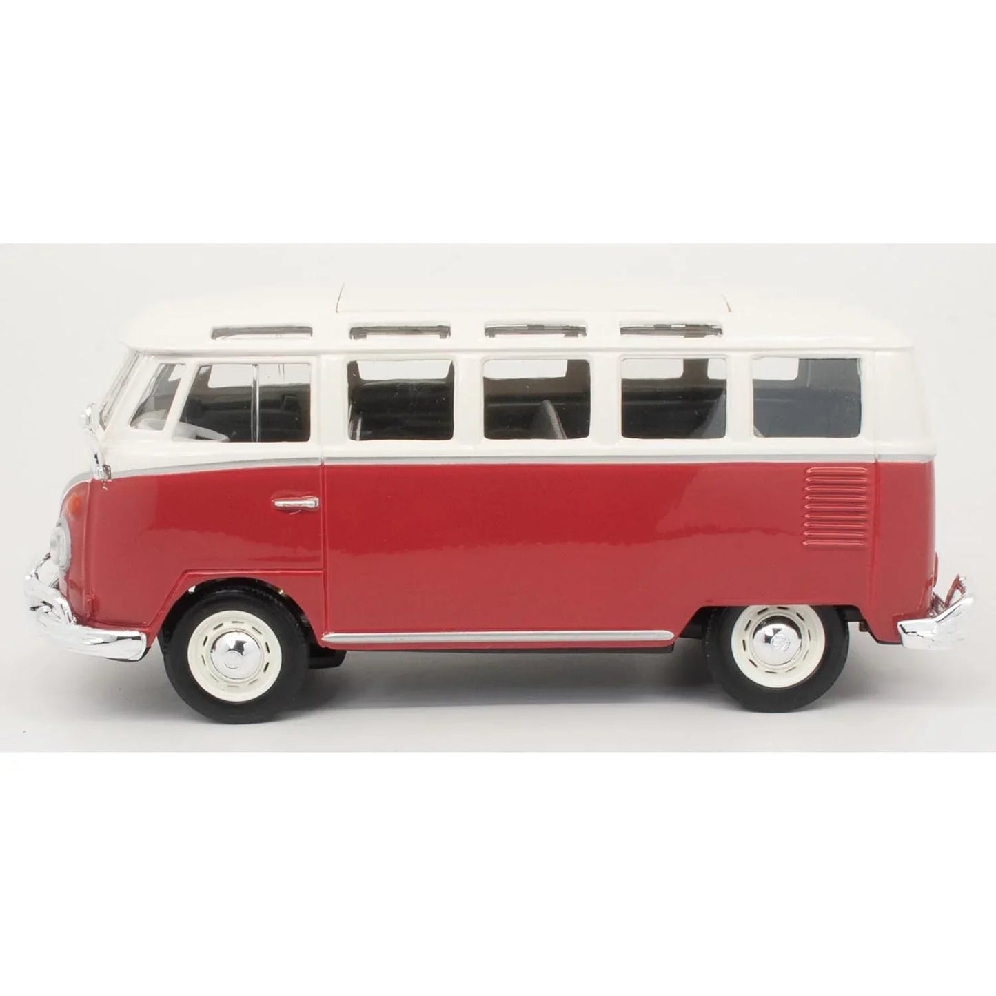 Maisto 1:25 Scale (≈1:24) Die‑Cast Volkswagen Samba Bus “Samba” – Red & Beige (Model 31956) - Jaiman Toys