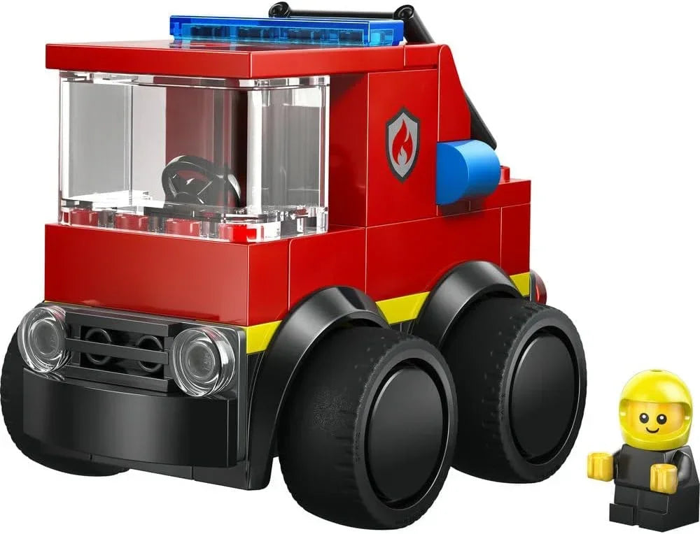 LEGO City 60482 Rides – Fire Engine Toy - Emergency Vehicles Building Set w/a Firefighter Junior Minifigure - Party Bag Fillers - Small Collectible Gift for 5+ Year Old Boys