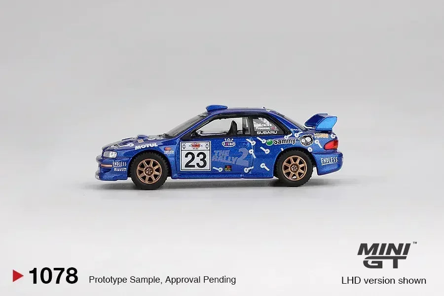 Mini GT 1:64 Subaru Impreza WRC99 #23 2000 Acropolis Rally Diecast Scale Model Car