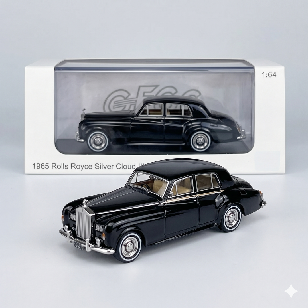 ミニカー SOLIDE ROLLS ROYCE SILVER CLOUD GFCC 1:64 Rolls-Royce Silver Cloud III 1965 Black Die-Cast Model