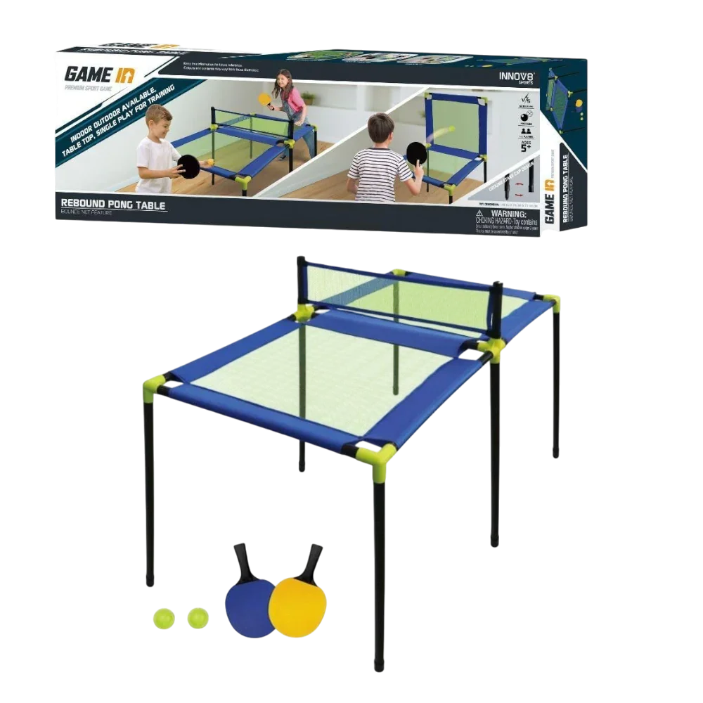 Innov8 Rebound Pong Table, Indoor/Outdoor Game Set with 2 Paddles and 2 Balls - Jaiman Toys