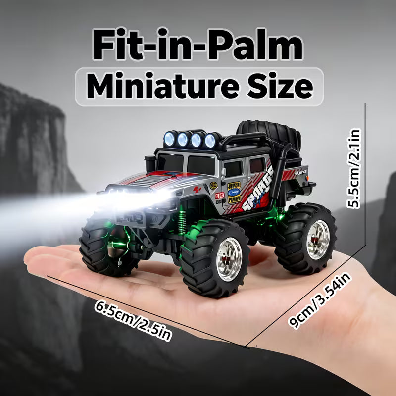 TRASPED HG4-525 Mini RC Off-Road Rock Crawler Truck – Metal Body, 2.4GHz Remote & App Control, LED Lights