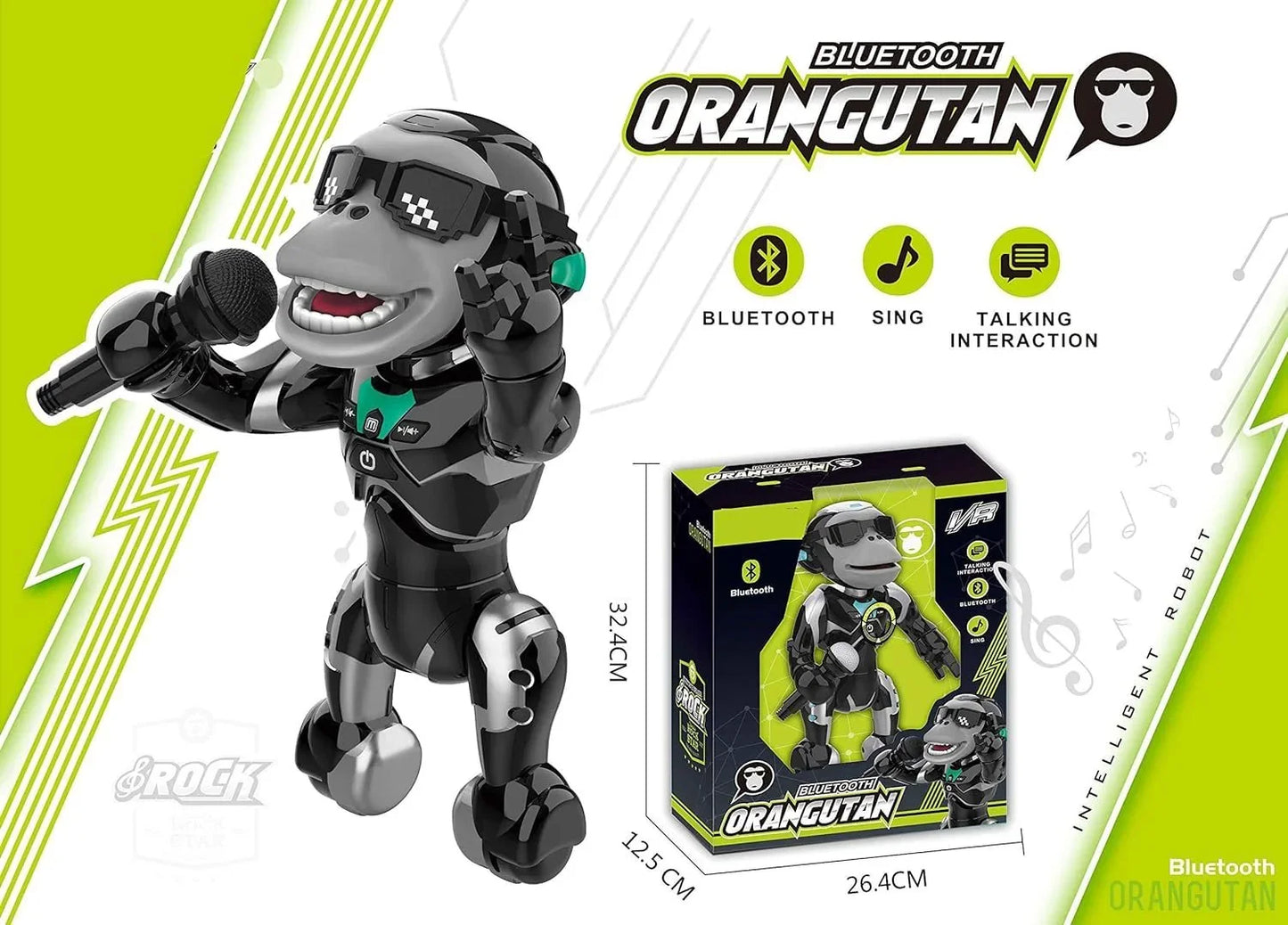 Intelligent Orangutan Gorilla Talking Interaction, Bluetooth, Singing & More for Kids - Jaiman Toys