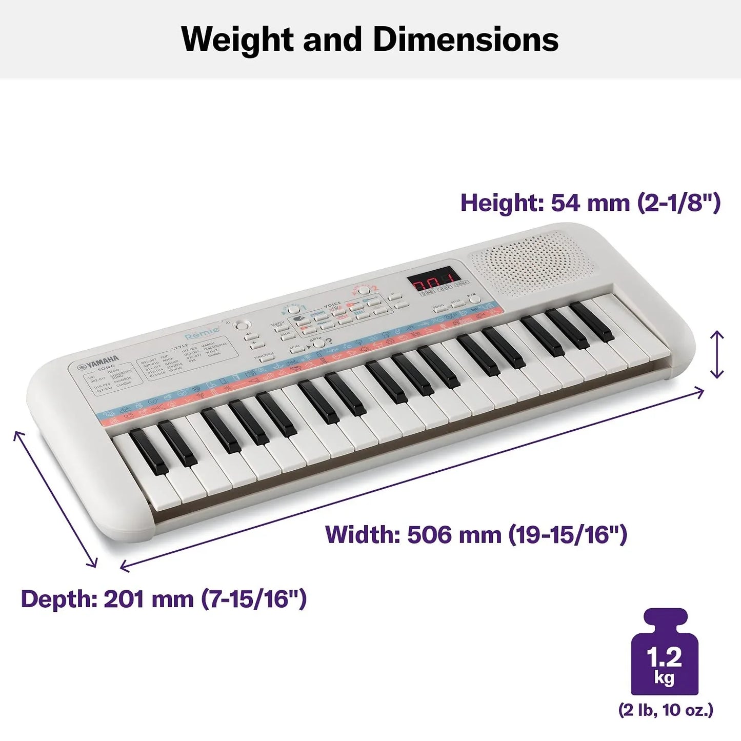 (Box Damage) Yamaha Remie PSS-E30 37-Key Portable Mini Keyboard - Jaiman Toys