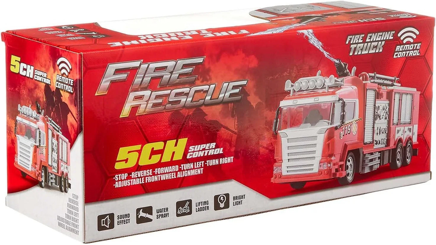 SYR Car 666-192NA Fire Rescue Truck with Remote Control for Kids, red - Jaiman Toys