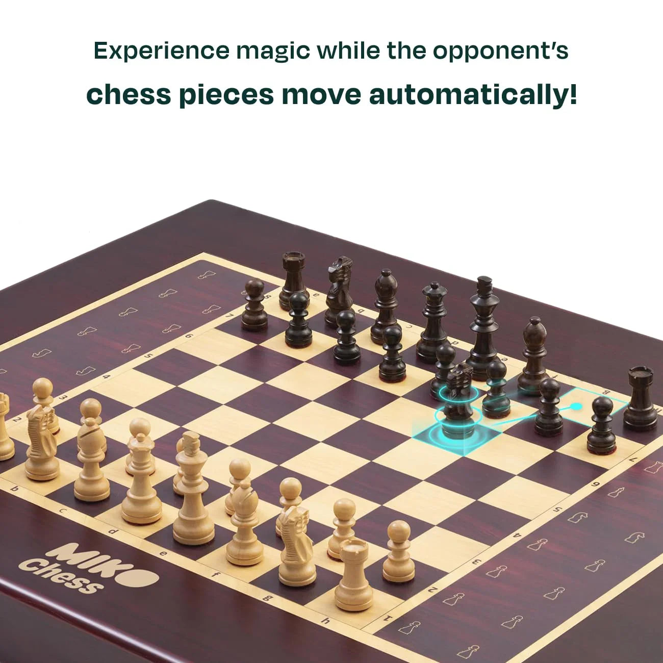 Miko Chess Grand: The World's Smartest AI-Powered Electronic Chess Board | Fully Automated Magnetic Wooden Set with Self-Moving Pieces for All Skill Levels - Jaiman Toys