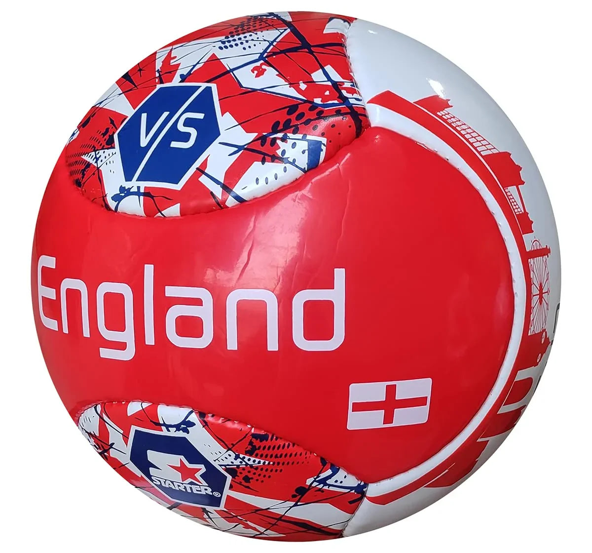 Starter Country Football L3 Size 5 – England Edition | Hand-Stitched Professional Soccer Ball