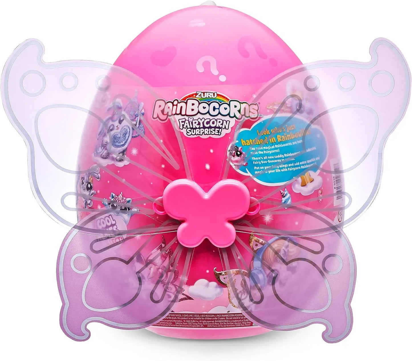 Rainbo'corns Fairy'corn Surprise Series - Collectable Plush Toy - Ultimate Surprise Egg, Portable Fairy Wings - Blue - Jaiman Toys