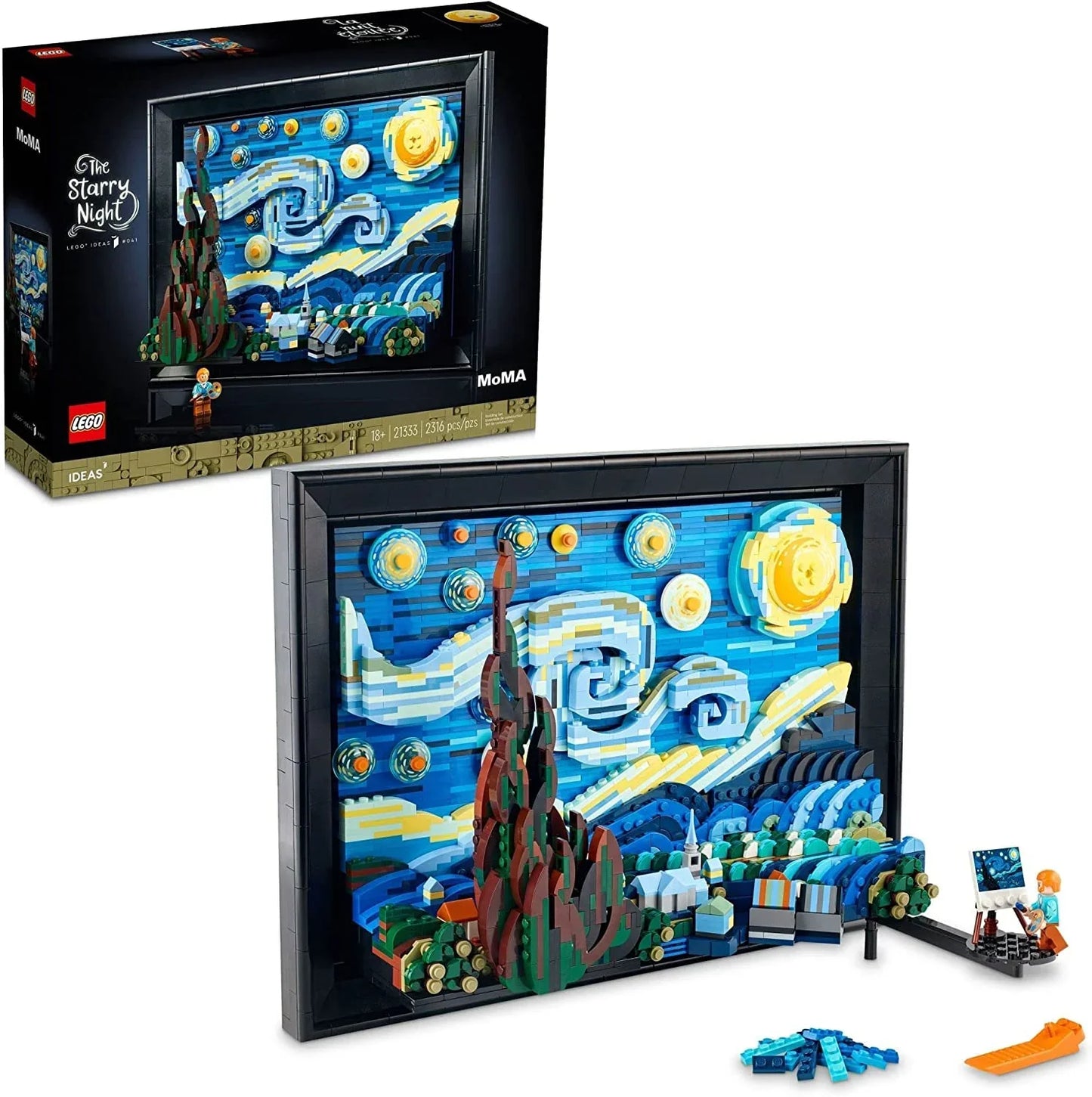 LEGO 21333! Ideas Vincent Van Gogh The Starry Night Building Kit For The Adults (2,316 Pieces) - Jaiman Toys